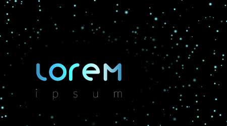 lorem ipsum template with night sky stars for quote space abstract