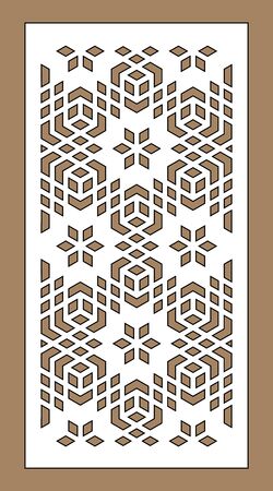 Modèle de panneau vectoriel de découpe laser. motif de décor cnc, design jali, cloison intérieure. modèle de découpe laser islamique et arabe. Banque d'images