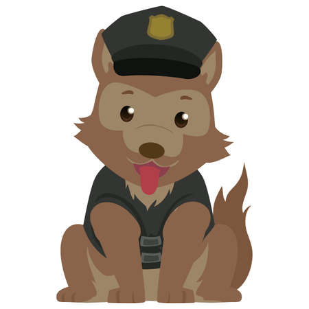 警察帽をかぶって警察犬のベクトル イラスト のイラスト素材 ベクタ Image 警察帽をかぶって警察犬のベクトル イラスト のイラスト素材 ベクタ Image