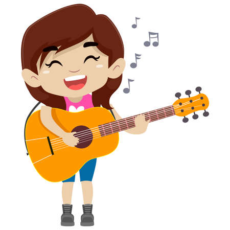 押しながら ギターを弾く女の子のベクトル イラスト のイラスト素材 ベクタ Image 押しながら ギターを弾く女の子のベクトル イラスト のイラスト素材 ベクタ Image