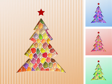 christmas tree cut out of the paper mosaic of colored jewels eps10 stock vector - Jewel Colored Christmas Decorations christmas tree cut out of the paper mosaic of colored jewels eps10 stock vector - Jewel Colored Christmas Decorations