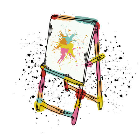 vector illustration of an easel for drawing it can be used as