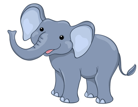 Gluckliche Elefanten Sitzend Isoliert Auf Weiss Lizenzfrei Nutzbare Vektorgrafiken Clip Arts Illustrationen Image
