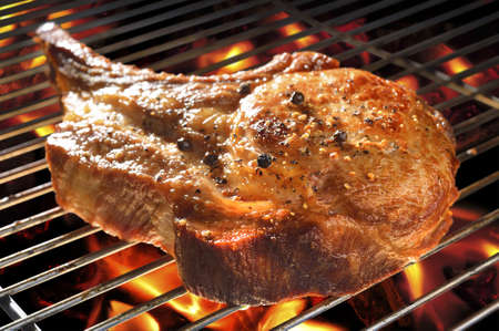 grilled pork: Nướng sườn heo nướng rực Kho ảnh