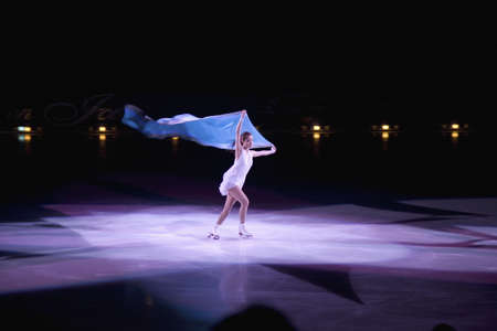 professional ice skater performing from champions on ice may