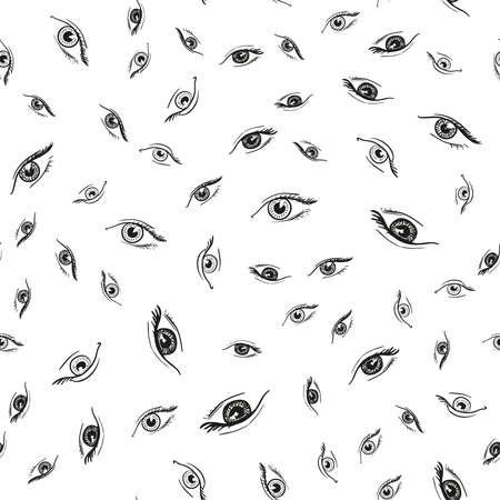 目のパターン ファッション生地 サイケデリックな壁紙 家具テキスタイルのシームレスな手描き背景 奇抜なデザイン 黒白いベクトル イラスト のイラスト素材 ベクタ Image 目のパターン ファッション生地 サイケデリックな壁紙 家具テキスタイルのシームレスな手描き背景 奇抜なデザイン 黒白いベクトル イラスト のイラスト素材 ベクタ Image