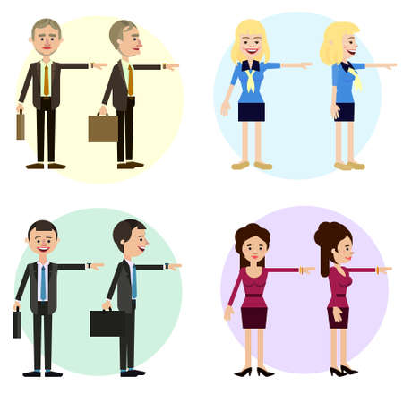 characters to animate flat vector the projection of the side