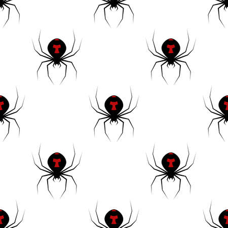 有毒なクモの黒い未亡人 背中に赤い斑点を持つ黒いクモ チェスボードのベクトルシームレスなパターンは 白い背景にずらした順序 のイラスト素材 ベクタ Image 有毒なクモの黒い未亡人 背中に赤い斑点を持つ黒いクモ チェスボードのベクトルシームレスなパターンは 白い背景にずらした順序 のイラスト素材 ベクタ Image