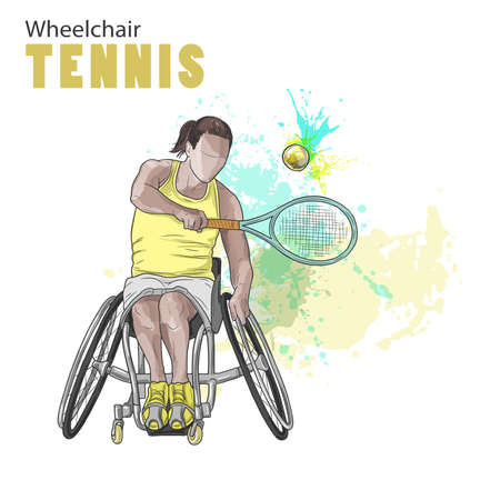 手描きのイラスト 車いすテニス選手 ベクター スケッチ スポーツ テニス ラケットとボールを無効になっている女の子のグラフィック図です アクティブな人 レクリエーションのライフ スタイル 女性 障害者 のイラスト素材 ベクタ Image 手描きのイラスト 車いすテニス選手 ベクター スケッチ スポーツ テニス ラケットとボールを無効になっている女の子のグラフィック図です アクティブな人 レクリエーションのライフ スタイル 女性 障害者 のイラスト素材 ベクタ Image