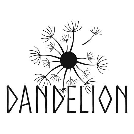 春のタンポポのロゴアイコン Web用の春タンポポベクトルアイコンのシンプルなイラスト のイラスト素材 ベクタ Image