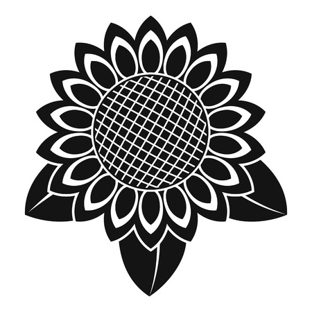 ひまわりのアイコン ウェブ用のヒマワリベクトルアイコンのシンプルなイラストのイラスト素材 ベクタ Image
