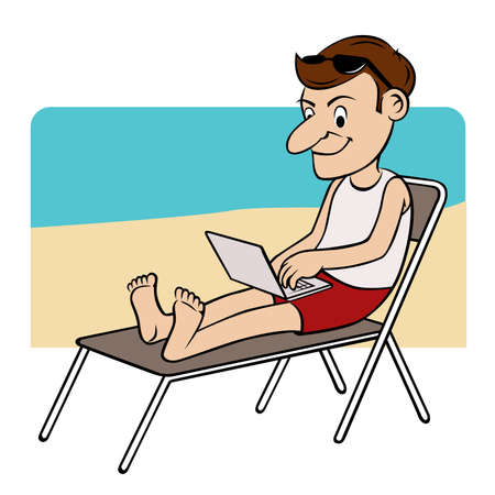 Mann Im Liegestuhl Clipart sdatec.com