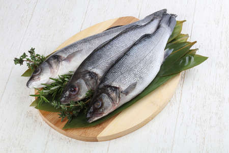 タイム ローズマリー 生シーバス魚 の写真素材 画像素材 Image