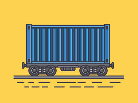 貨物列車のイラストのイラスト素材 ベクタ Image