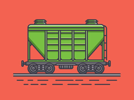 貨物列車のイラストのイラスト素材 ベクタ Image