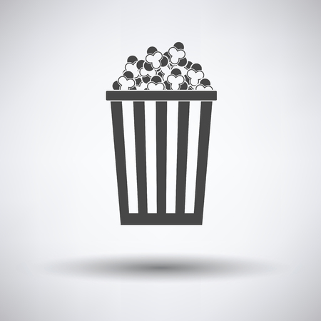 映画館のポップコーンのアイコン 白の背景影デザインに ベクトルの図 のイラスト素材 ベクタ Image