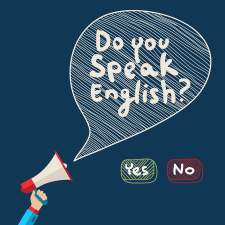 Concept of learning English. Flat design, vector illustration Illustration
