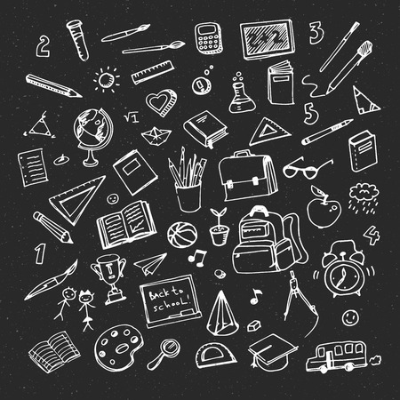 手描きの学用品 学校の背景 学校に戻る黒板フリーハンド図面学校アイテム のイラスト素材 ベクタ Image 手描きの学用品 学校の背景 学校に戻る黒板フリーハンド図面学校アイテム のイラスト素材 ベクタ Image