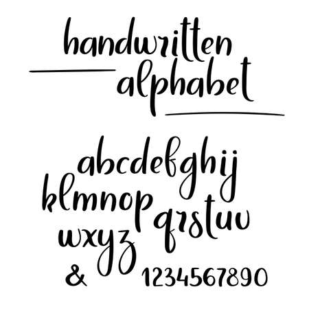 vector alphabet brush letters handwritten font hand lettering hand letter alphabet