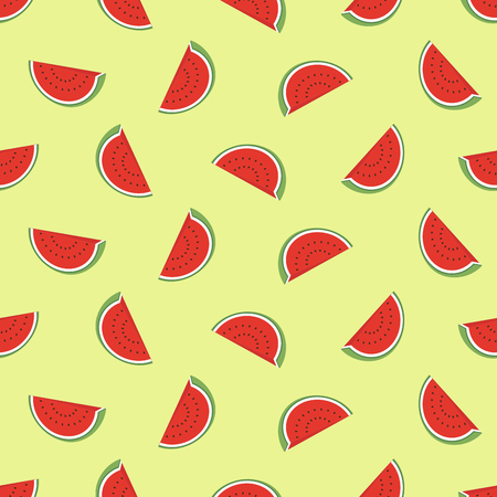 シンプルなスイカ高品質のシームレスなパターン スイカとかわいいシームレス パターン ベクトルの背景 壁紙 招待状 繊維印刷に適しています ベクトルのトレンディなイラストのイラスト素材 ベクタ Image