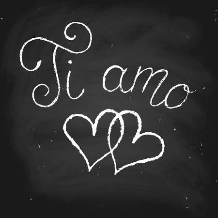 phrase in spanish i love you chalk on a blackboard vector royalty