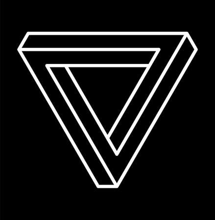 sacred geometry triangular white lines on a black backdrop royalty