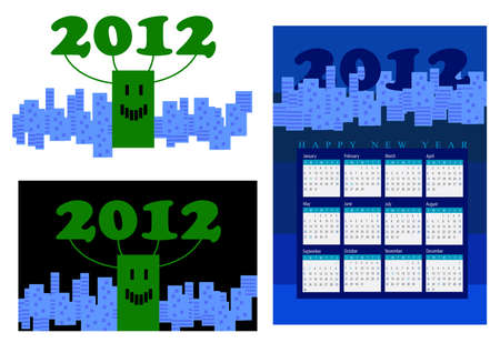 Zestaw 2012 Element Projektu Polaczone Z Zielonym Usmiechem Buildng Wsrod Niebieskie Miasto