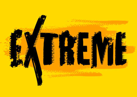 off road extreme hand drawn grunge lettering on a textured
