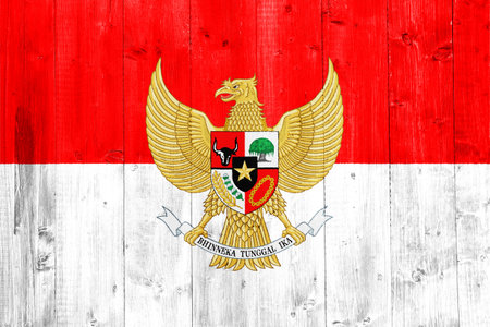 インドネシア 国旗 ヴィンテージ エンブレム 【公式通販】