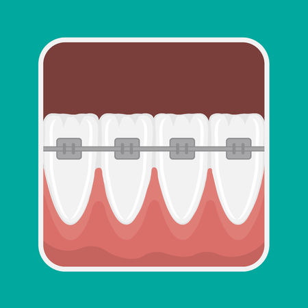 アイコン切歯と下顎歯歯茎 歯並びに備える のイラスト素材 ベクタ Image