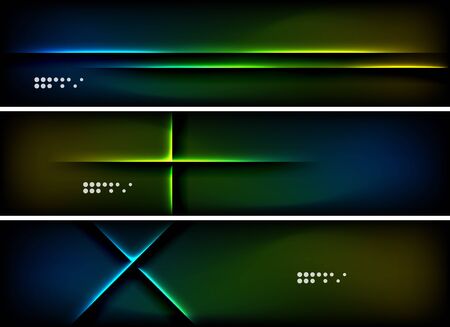 ヘッダー背景とバナーの設定すると あなたのメッセージを配置します 暗い空間で輝く色のネオンの光ライン 広告のレイアウト のイラスト素材 ベクタ Image ヘッダー背景とバナーの設定すると あなたのメッセージを配置します 暗い空間で輝く色のネオンの光ライン 広告のレイアウト のイラスト素材 ベクタ Image