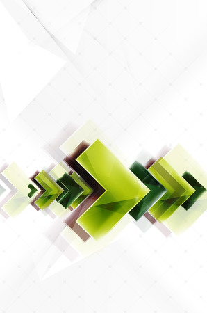 三角形と矢印の背景 Web パンフレット インターネット チラシ 壁紙 またはカバー ポスター レイアウト デザインをベクトルします 幾何学的なスタイル Copyspace とカラフルな現実的な光沢のある矢印図形です 方向考えバナーのイラスト素材 ベクタ Image