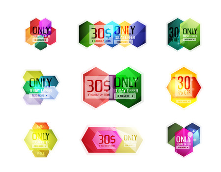 vector special offer stickers and banners sale tags labels for sale tags templates
