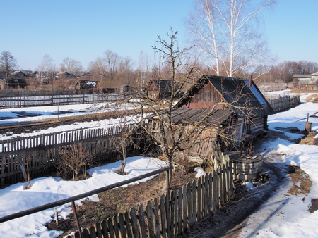 ロシアの村の春の風景 の写真素材 画像素材 Image