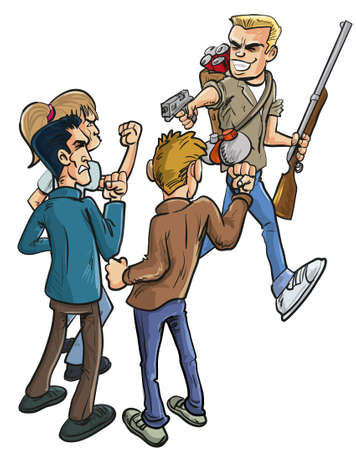 Pflegerin Taetowierte Cartoon Fisten