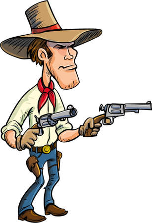 Cartoon Cowboy Zeichnung Waffen Isoliert Auf Weiss Lizenzfrei Nutzbare Vektorgrafiken Clip Arts Illustrationen Image 25989139