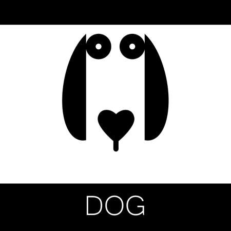 犬のサイン 犬カード デザイン テンプレートです 犬イラスト アイデア のイラスト素材 ベクタ Image