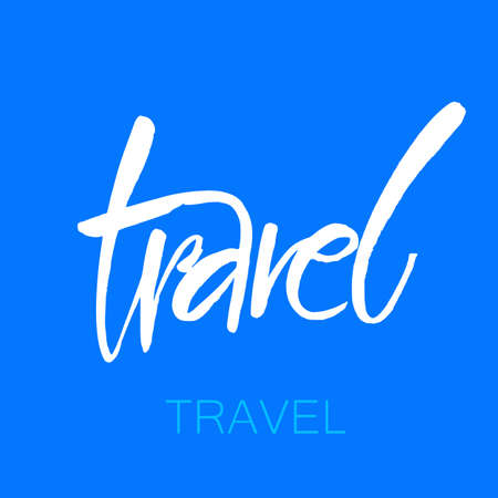 旅行 ビンテージブラシの手のレタリング 活版印刷ポスター 文字デザインの T シャツ ベクターイラスト のイラスト素材 ベクタ Image