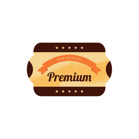 Retro premium badge label theme vector illustration