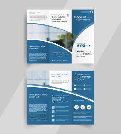 business tri-fold brochure layout design ,vector a4  brochure  template - 67463164