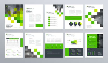 business company profile ,annual report , brochure , flyer, presentations,magazine,and book layout template, with page cover design and info chart element. vector a4 size for editable. Illustration
