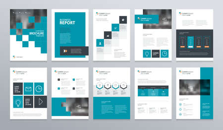 business company profile ,annual report , brochure , flyer, presentations,magazine,and book layout template, with page cover design and info chart element. vector a4 size for editable. Illustration