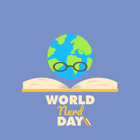 World nerd day design vector social media post banner and poster Stock Photo