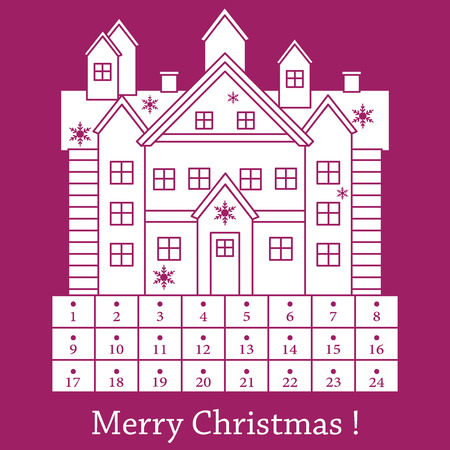 かわいいベクター グラフィック クリスマスのアドベント カレンダー はがきやバナー ポスター印刷のデザイン のイラスト素材 ベクタ Image