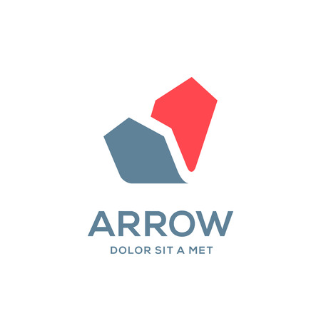abstract business icon design template with arrow royalty free