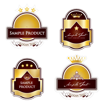 Framed labels set in editable format