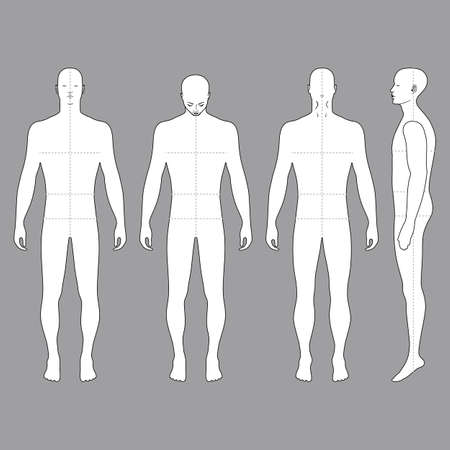 ファッション ボディ全長ハゲ テンプレート図シルエット 前面 背面 側面ビュー ベクトル イラスト白背景に分離 のイラスト素材 ベクタ Image ファッション ボディ全長ハゲ テンプレート図シルエット 前面 背面 側面ビュー ベクトル イラスト白背景に分離 のイラスト素材 ベクタ Image