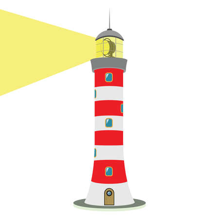 ベクター グラフィックは 白い背景で隔離 縞模様の赤白灯台 トレースされた細部 簡単に編集可能 のイラスト素材 ベクタ Image ベクター グラフィックは 白い背景で隔離 縞模様の赤白灯台 トレースされた細部 簡単に編集可能 のイラスト素材 ベクタ Image