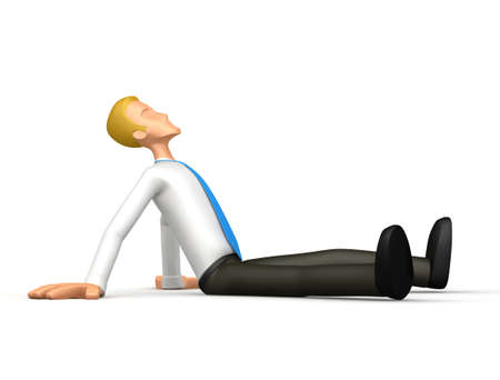 Illustration of an abstract character on a white background for use in presentations, etc.
