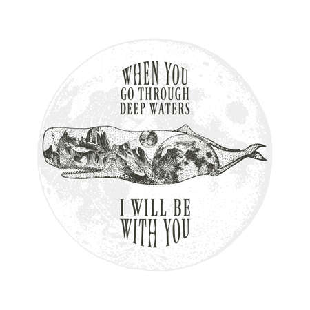 Baleine Bleue L Espace Et La Lune Fantaisie Ou Esoterique Logo Ou Badge Embleme Et Citation La Mer Et Les Animaux Main Gravee Dessinee Dans Les Croquis Anciens Et Style Vintage Clip Art Baleine Bleue L Espace Et La Lune Fantaisie Ou Esoterique Logo Ou Badge Embleme Et Citation La Mer Et Les Animaux Main Gravee Dessinee Dans Les Croquis Anciens Et Style Vintage Clip Art